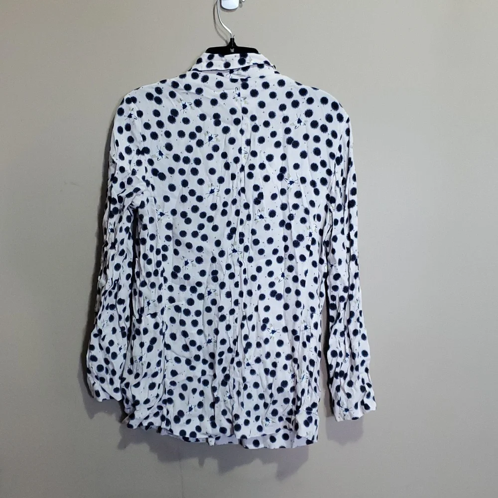 H&M x Anna Glover Navy Polka Dot Blazer Size 4 - Picture 5 of 8